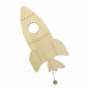 Wooden Wall Musical Box Rocket