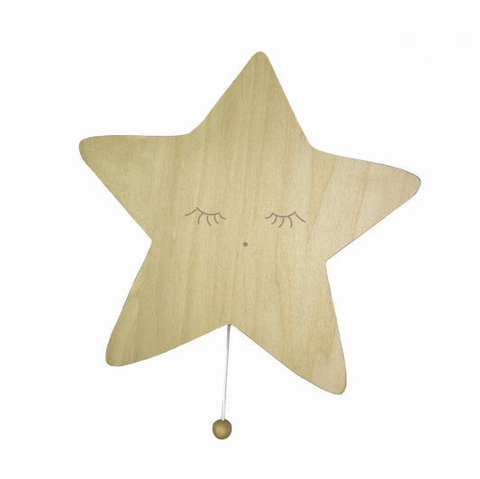 Wooden Wall Musical Box Star