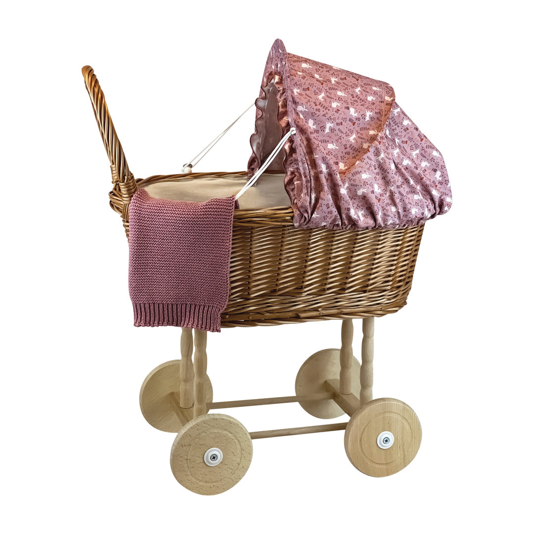 Pram Wicker Rabbit Print