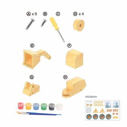 DIY Wooden Bulldozer to Paint