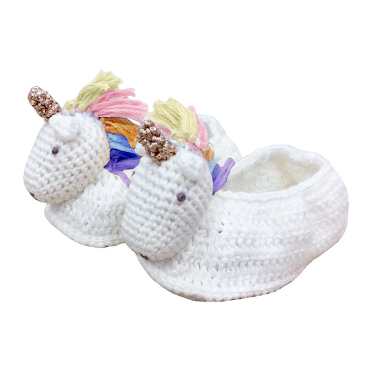 Albetta Crochet Newborn Baby Booties - Unicorn