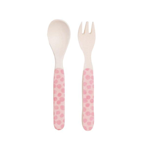 MAE-YR001 Love Mae Flower and Pebble Bamboo Cutlery Set - 4 pieces