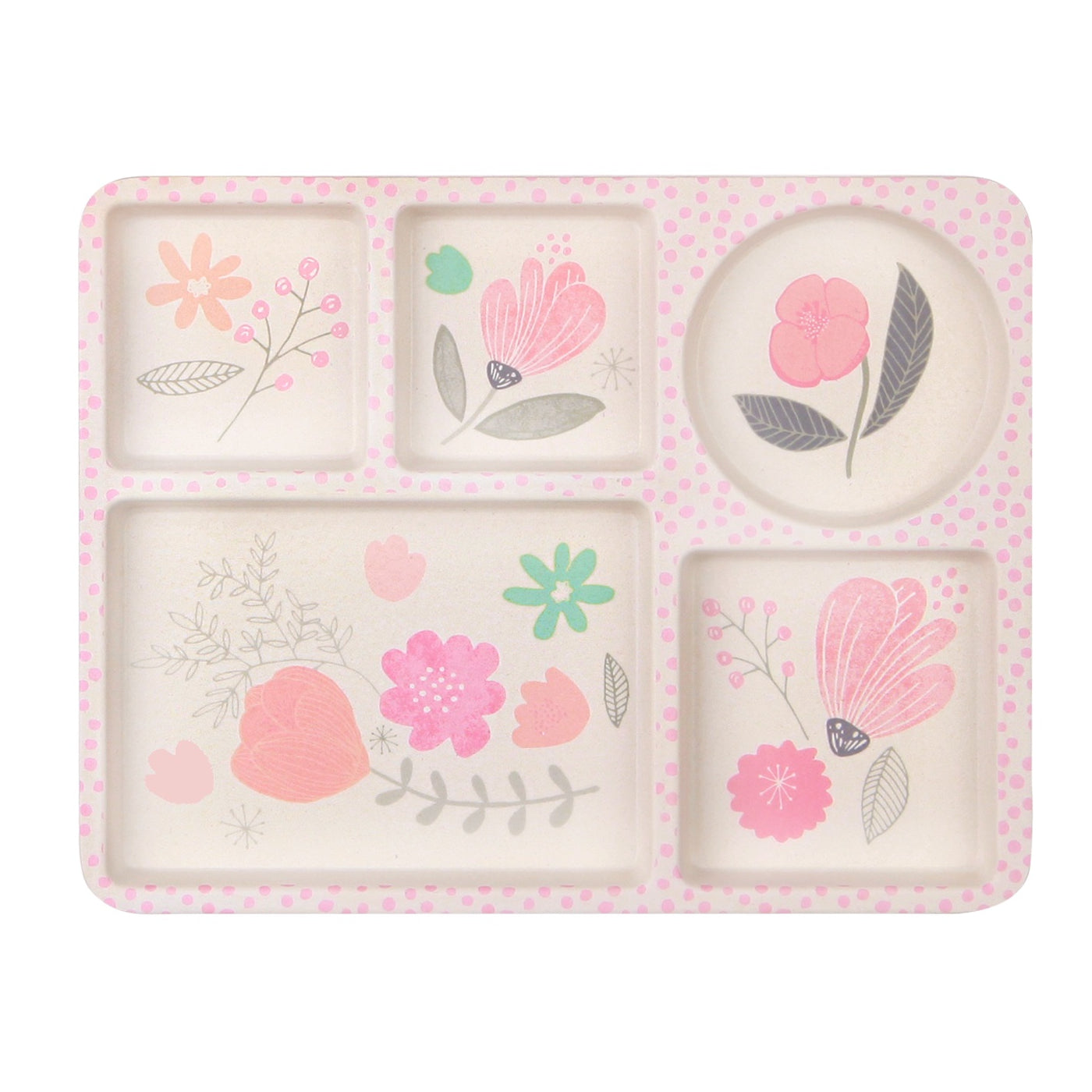 MAE-YD009 Love Mae 5 piece Bamboo Dinner Set - Flower Garden