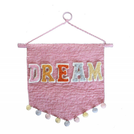 Pastel 'DREAM' Wall Pennant