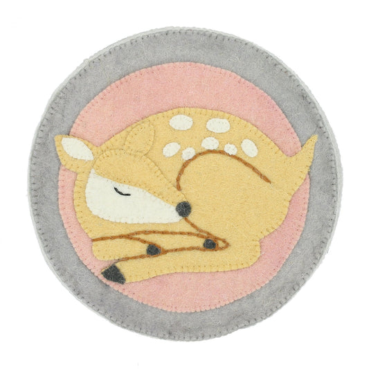 Sleepy Deer Wall Disc