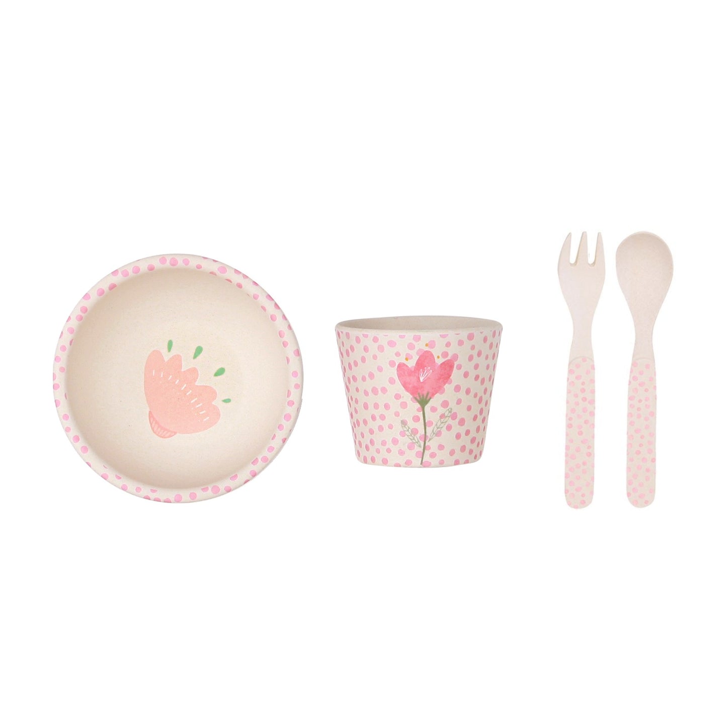 MAE-YD009 Love Mae 5 piece Bamboo Dinner Set - Flower Garden