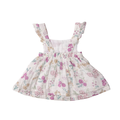 139S2DMF1 Muslin Dreamy Meadow Floral Dress and Knickers by Angel Dear