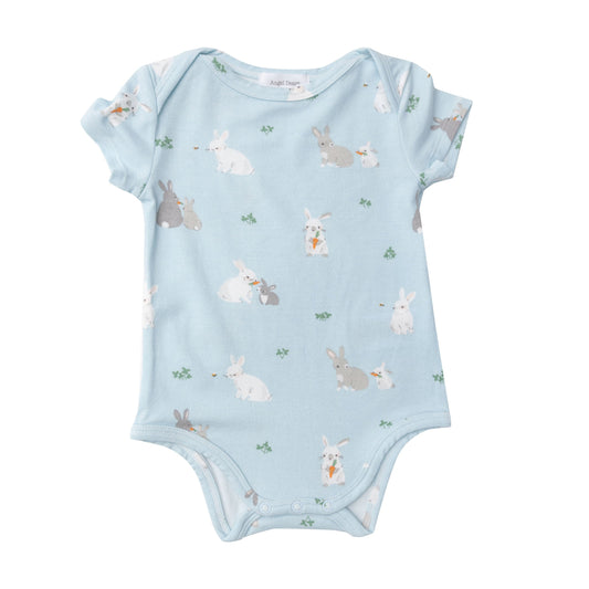 156S2BBN2 Bamboo Blue Bunnies Bodysuit by Angel Dear