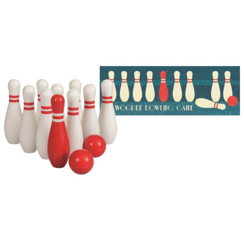 Wooden Skittles Bowling Game