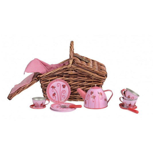 Tea Set in Basket - Ladybird