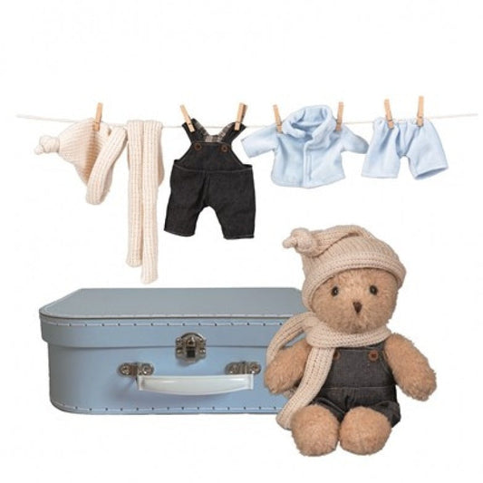 Morris Teddy with Clothes In A Case