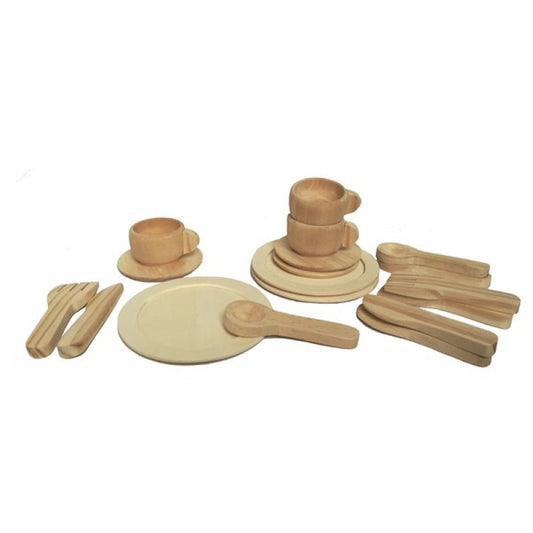 Natural Wooden Dinner Set