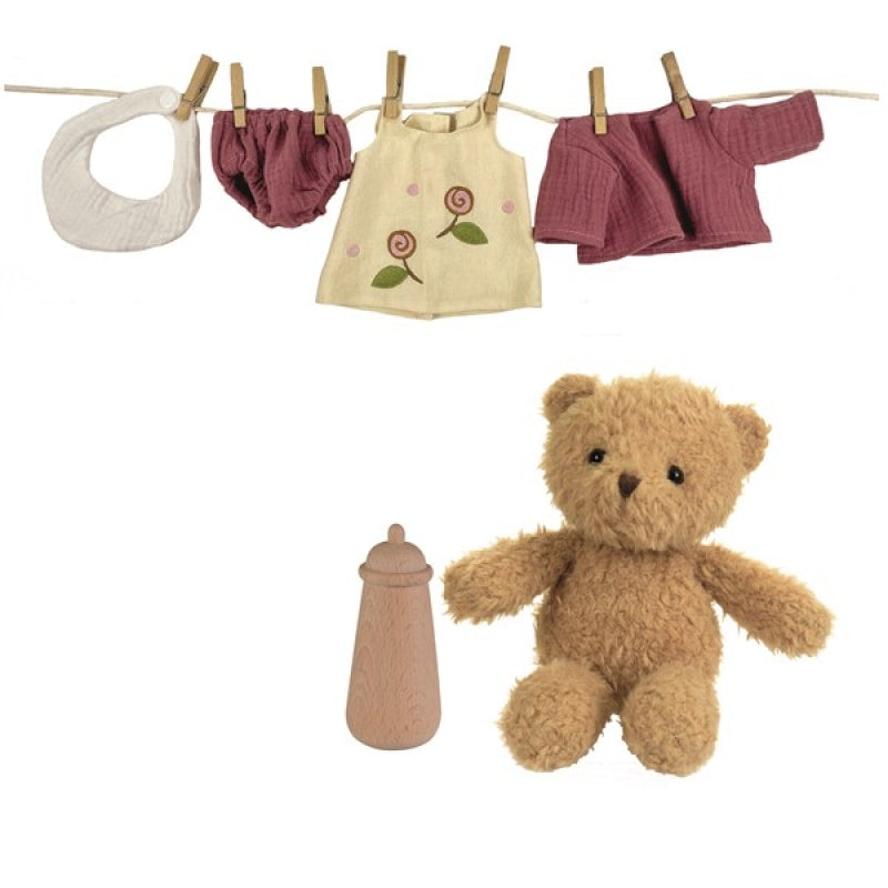 Morrissette Teddy with Clothes In A Case