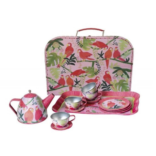 Tea Set in Suitcase - Parrot
