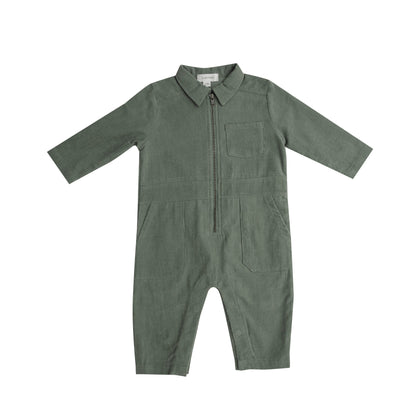 210F1CORG1 Cotton Corduroy Sage Green Jumpsuit by Angel Dear