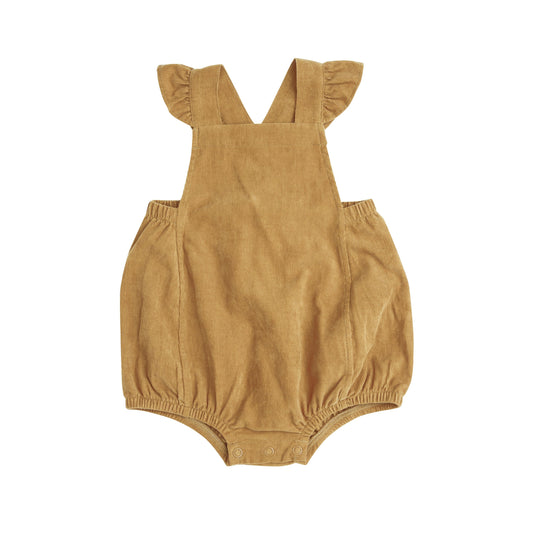 232F1CORH2 Cotton Corduroy Honey Yellow Romper by Angel Dear