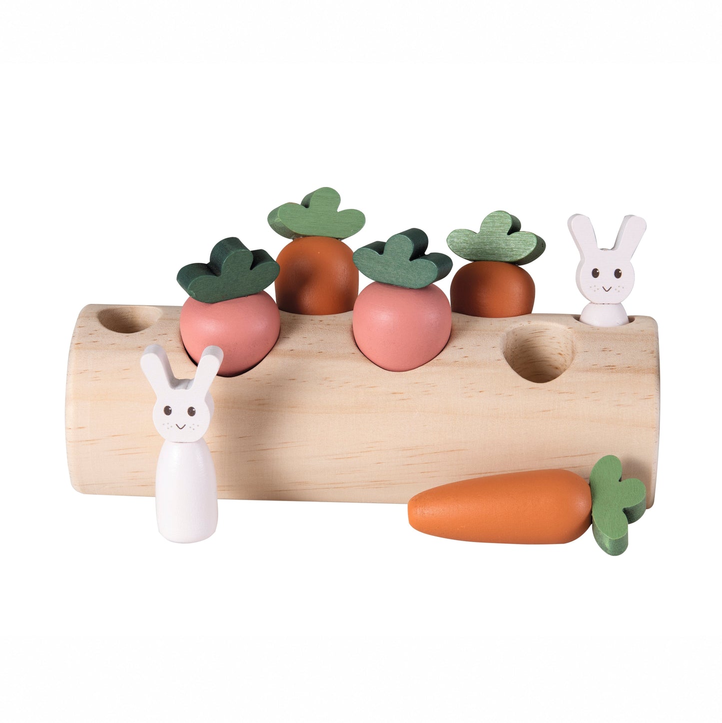 Toy Rabbit and Vegetables Log