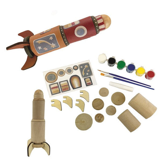 Paint Your Own Wooden Rocket