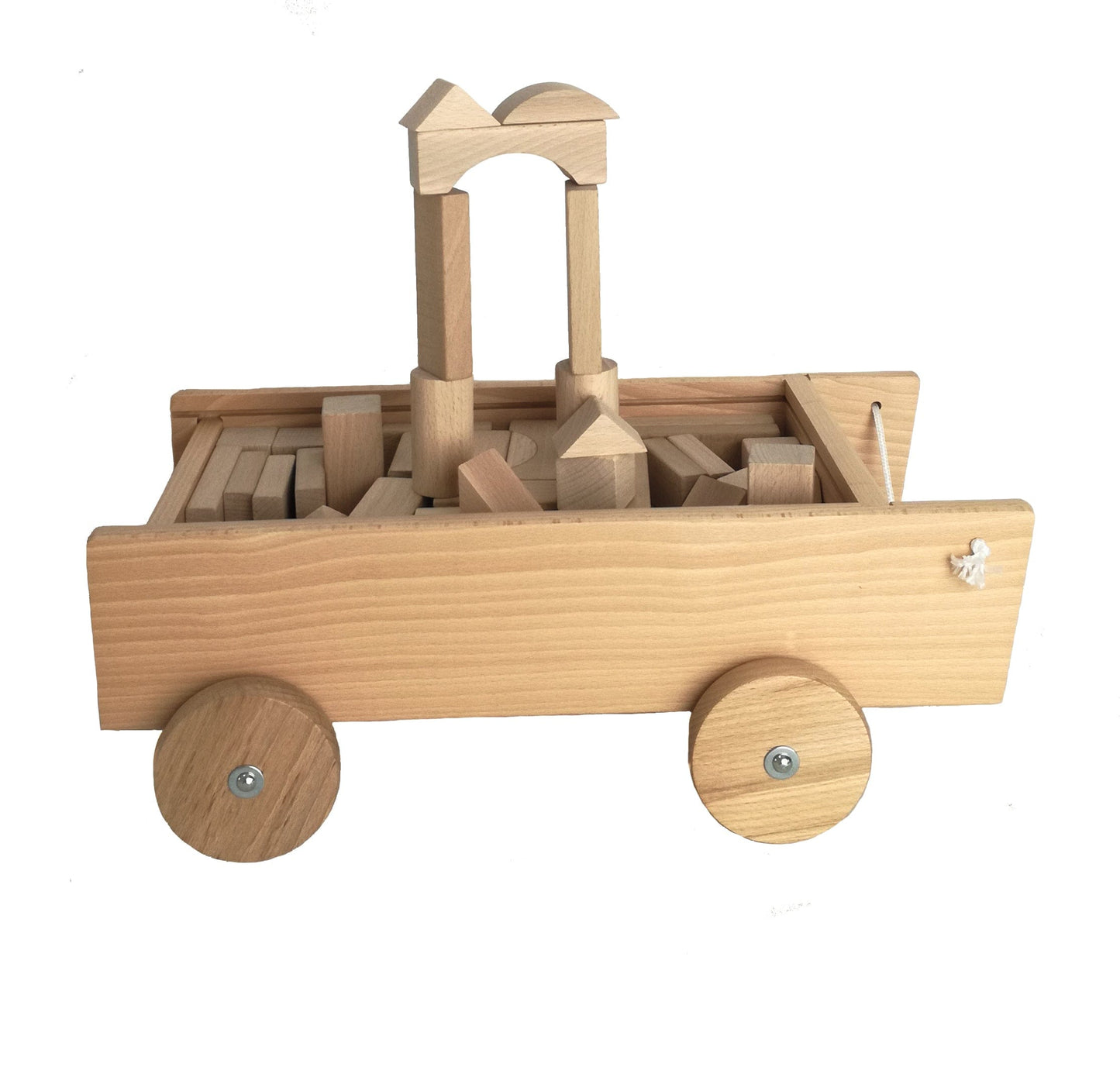 Pull Along Toy Truck With Wooden Blocks