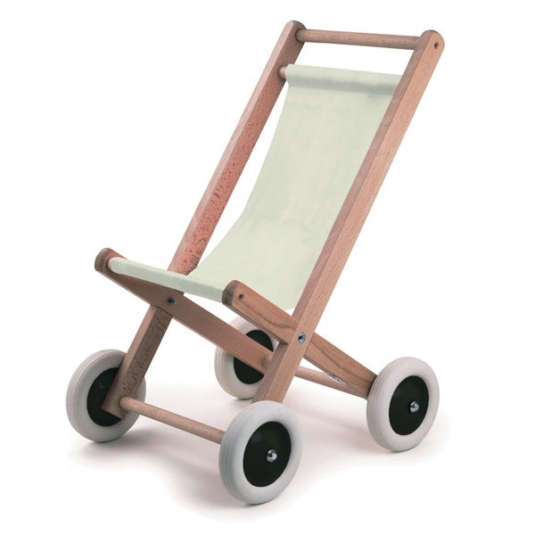 Wooden Buggy with Natural Fabric