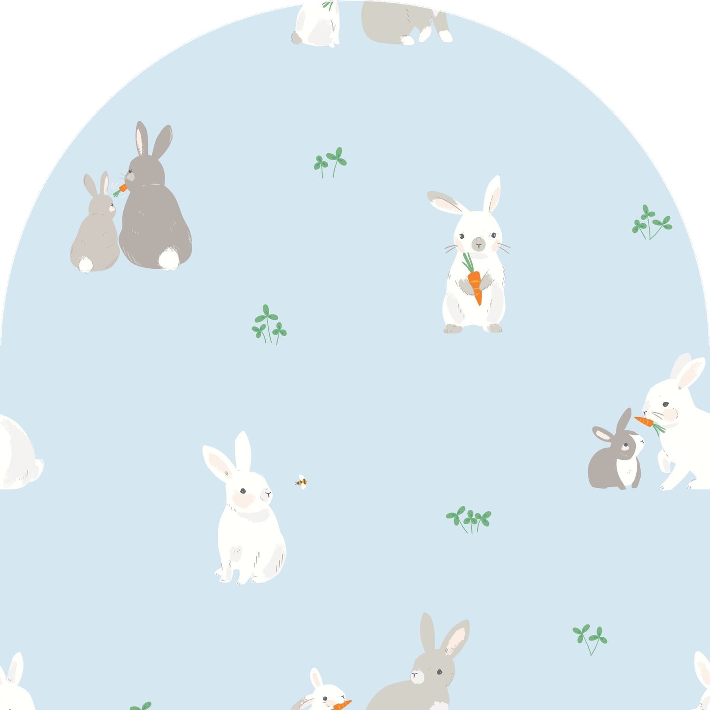 651S2BBN3 Bamboo Blue Bunnies Zip Babygrow by Angel Dear