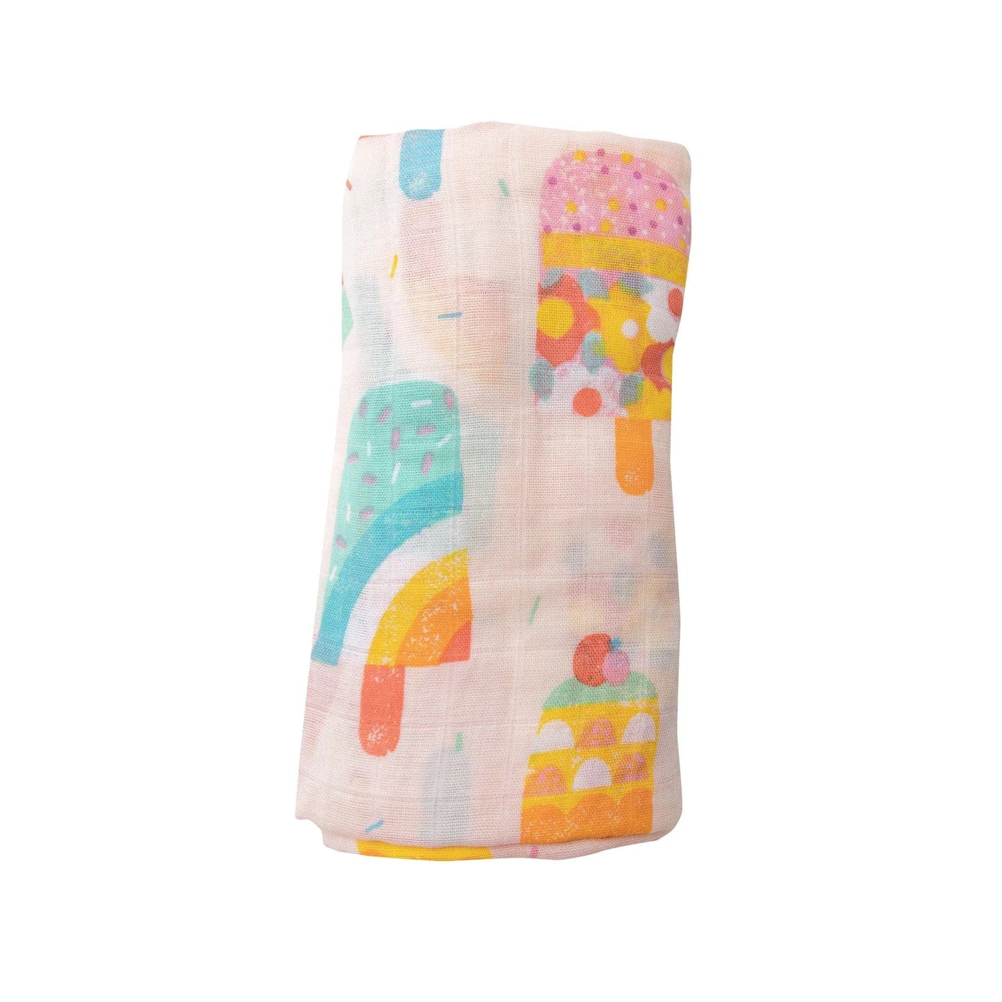 157S2SOP Muslin Ice Lolly Pink Swaddle Blanket by Angel Dear